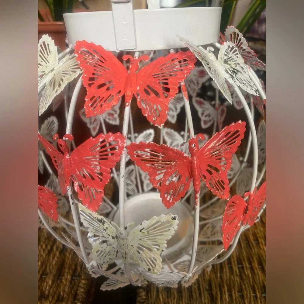 Pier 1 Imports Butterfly Basket Candle Holder
